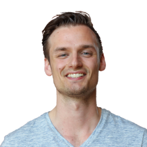 Op deze foto zie je Derek Westra van AllesOverCrypto, 1 van de oprichters van crypto parels