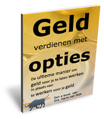 Op deze foto zie je het ebook geld verdienen met opties van Harm van Wijk