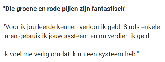Op deze foto zie je een ervaring over de x10 met crypto cursus