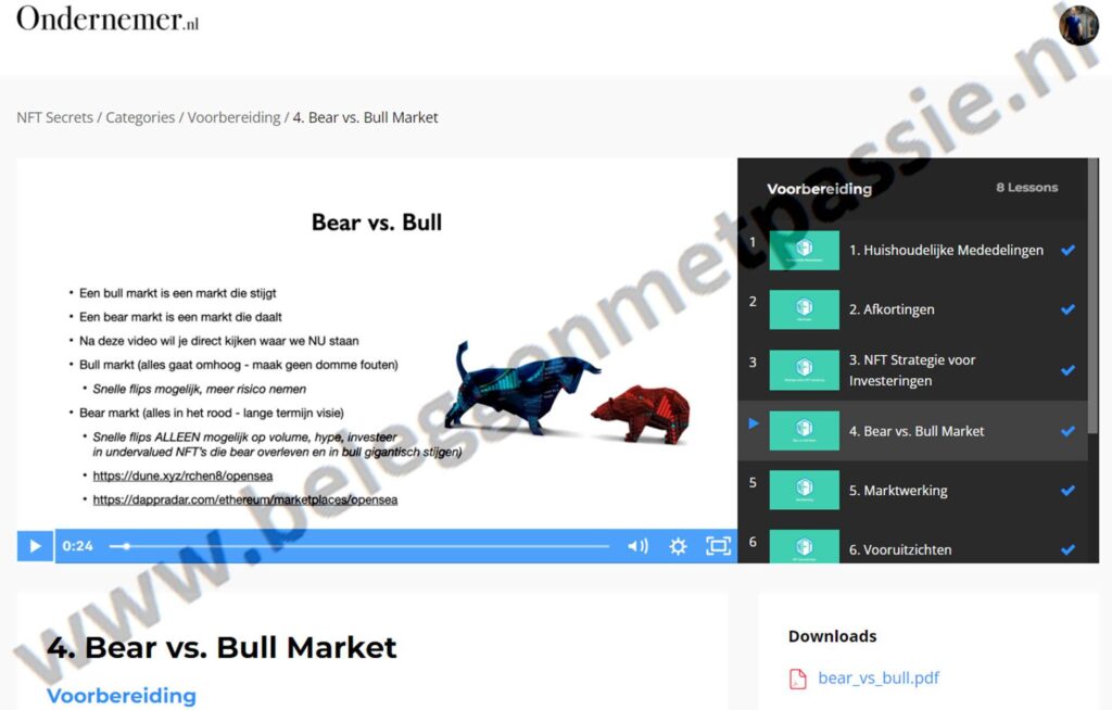 Op deze foto zie je Module #1: Voorbereiding van NFT Secrets
