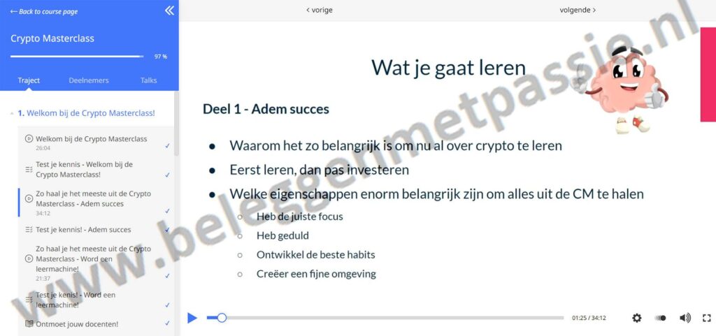 Op deze foto zie je Module 0: Welkom bij de Crypto Masterclass van de crypto masterclass