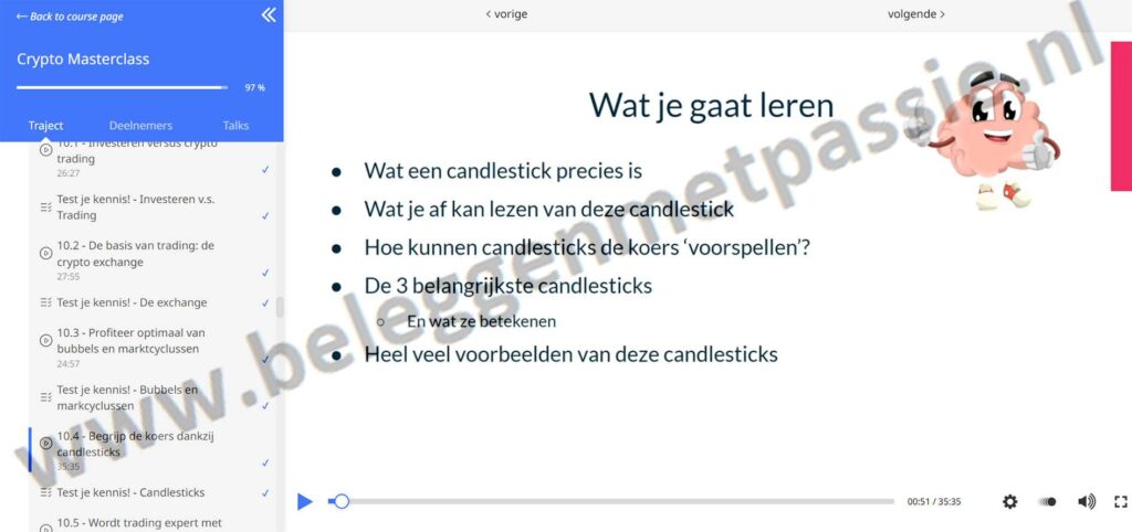 Op deze foto zie je Module 10: Vrijheid dankzij crypto trading van de crypto masterclass