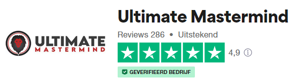 Op deze foto zie je ultimate mastermind trustpilot