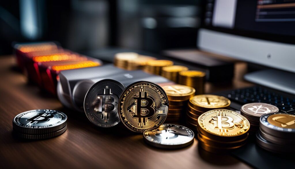Op deze foto zie je een bitcoin