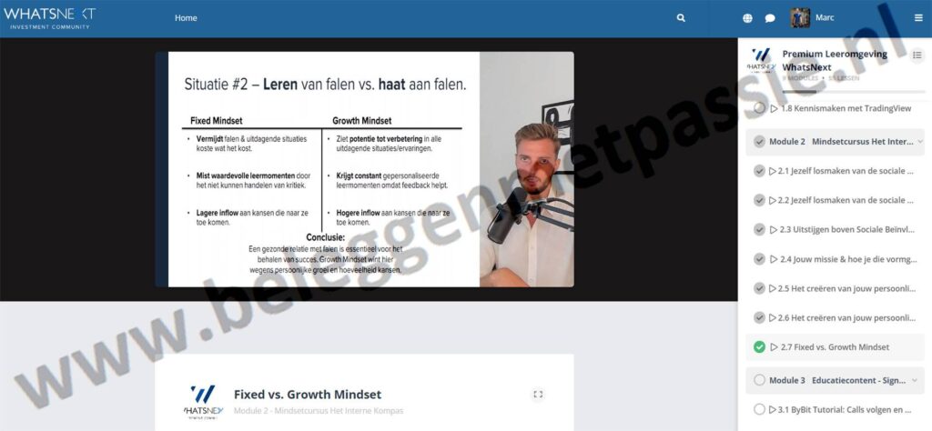 Op deze foto zie je de WhatsNext Starterscursus van WhatsNext Community