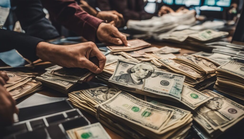 Op deze foto zie je valuta op de forex markt