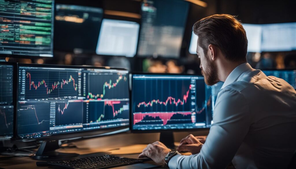 Op deze foto zie je technische analyse bij handelen in valuta