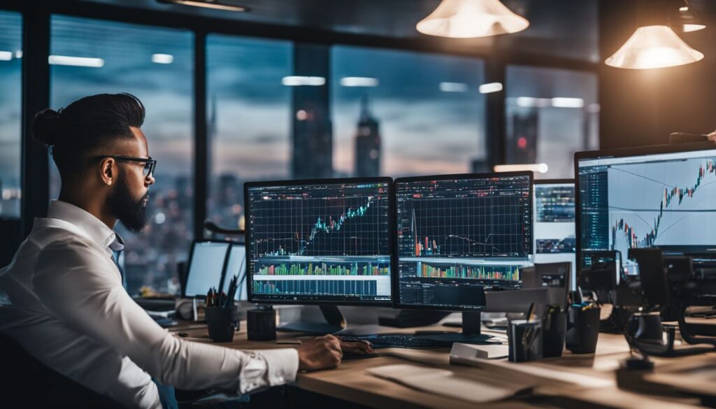 Op deze foto zie je een trader van Daytraden vs forex trading