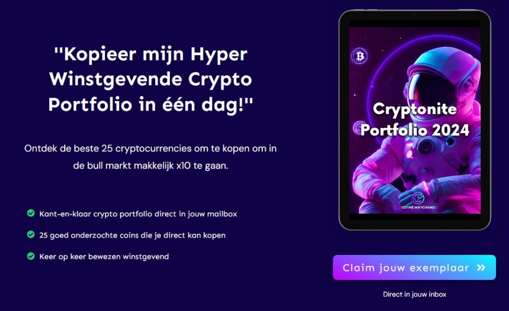 Op deze foto zie je de Cryptonite Portfolio van Corné Marchand