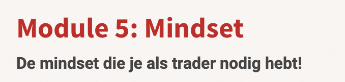 Op deze foto zie je Module 5: Mindset van het leerprogramma daytraden & scalpen (doopiecash)
