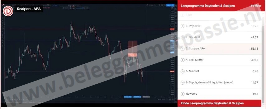 Op deze foto zie je Module 3: Scalpen APA van het leerprogramma daytraden & scalpen (doopiecash)