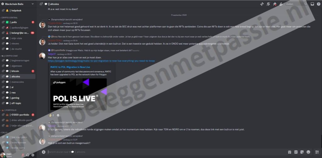 Op deze foto zie je Blockchain Bulls, mijn #3 van beste crypto trading signals