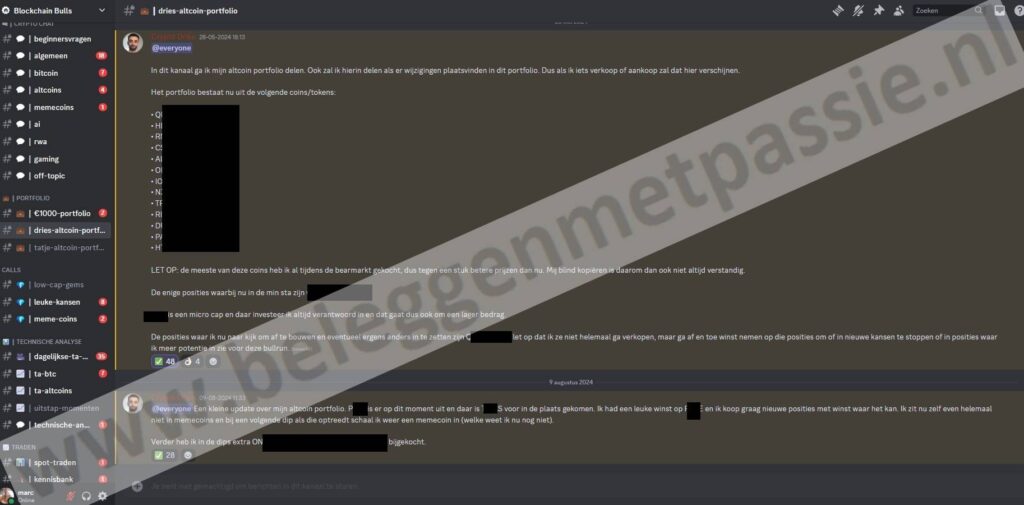 Op deze foto zie je Blockchain Bulls, mijn #3 van beste crypto trading signals