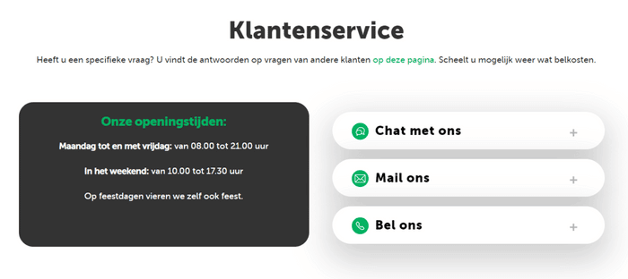 Op deze foto zie je de Brand New Day klantenservice