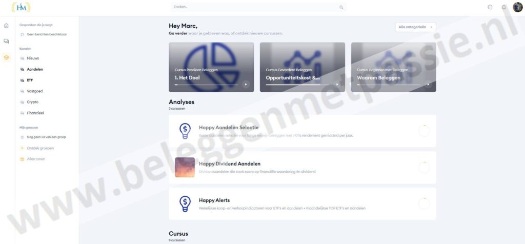 Op deze foto zie je de Aandelen alerts van Jorik Vermeulen (Happy Investors)
