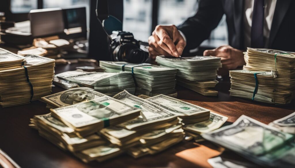 Op deze foto zie je geld van winst van aandelen