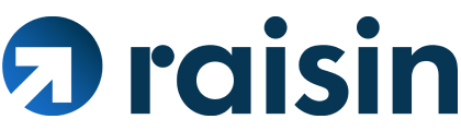Op deze foto zie je het Raisin logo