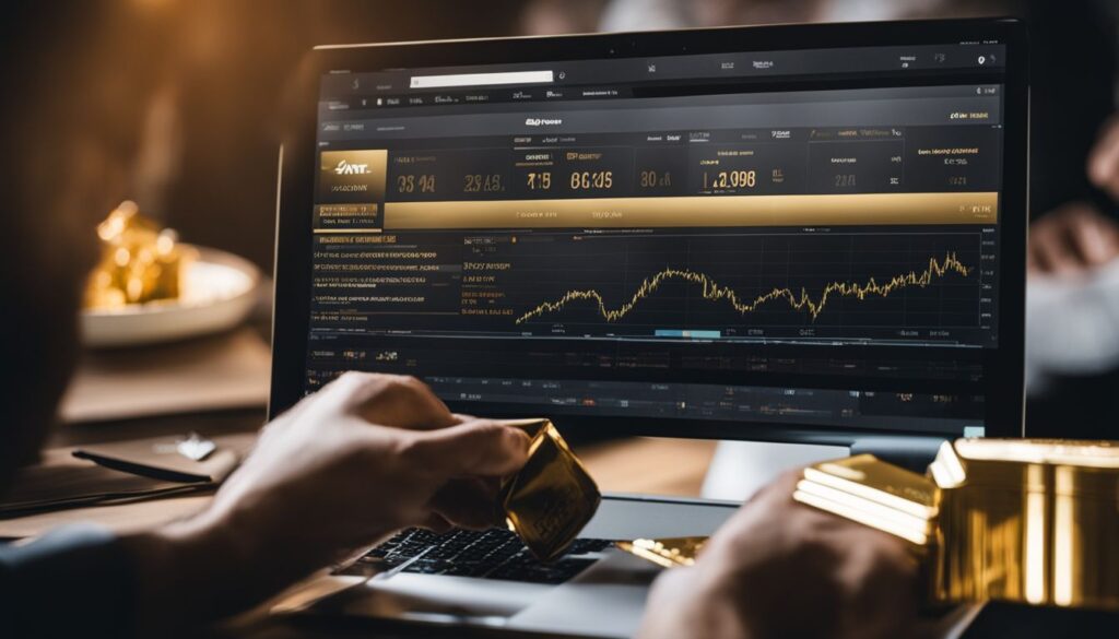 Op deze foto zie je goud in vergelijking met Beleggen in Aandelen of Goud