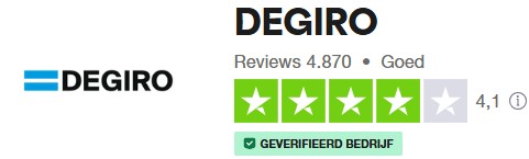 Op deze foto zie je DEGIRO trustpilot cijfer in vergelijking met DEGIRO vs Trading212