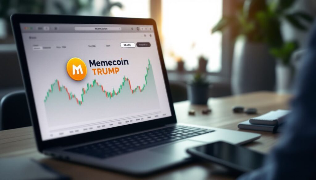 Op deze foto zie je memecoin TRUMP