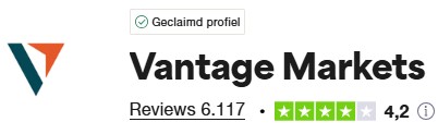 Op deze foto zie je Vantage Markets voor forex trading