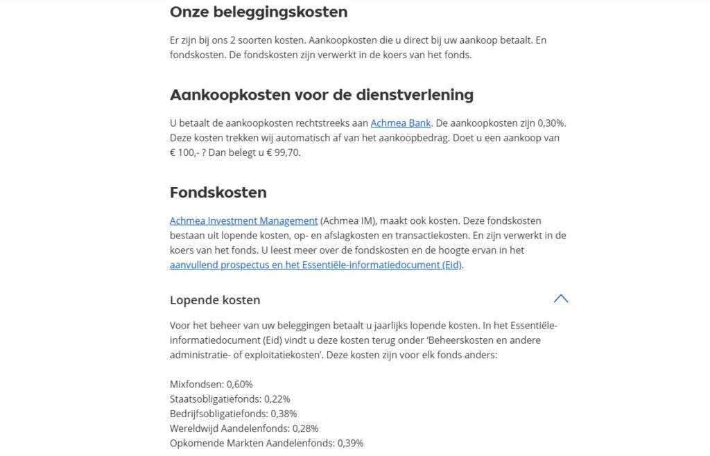 Op deze foto zie je de Centraal Beheer kosten in vergelijking met Centraal Beheer vs Brand New Day