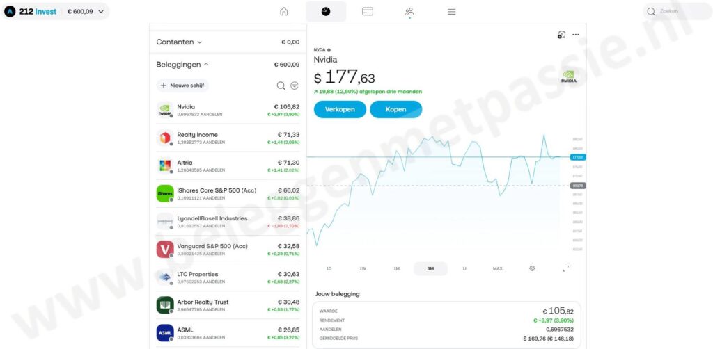 Op deze foto zie je het Trading 212 dashboard in vergelijking met eToro vs Trading 212