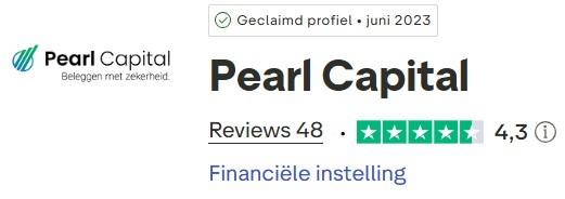 Op deze foto zie je het trustpilot cijfer van Pearl Capital